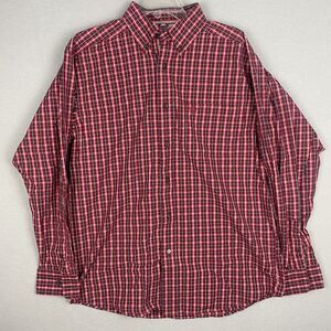 Ariat Pro Series Button Down Shirt Mens Size Medium Red Black Check Pattern